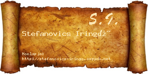 Stefanovics Iringó névjegykártya